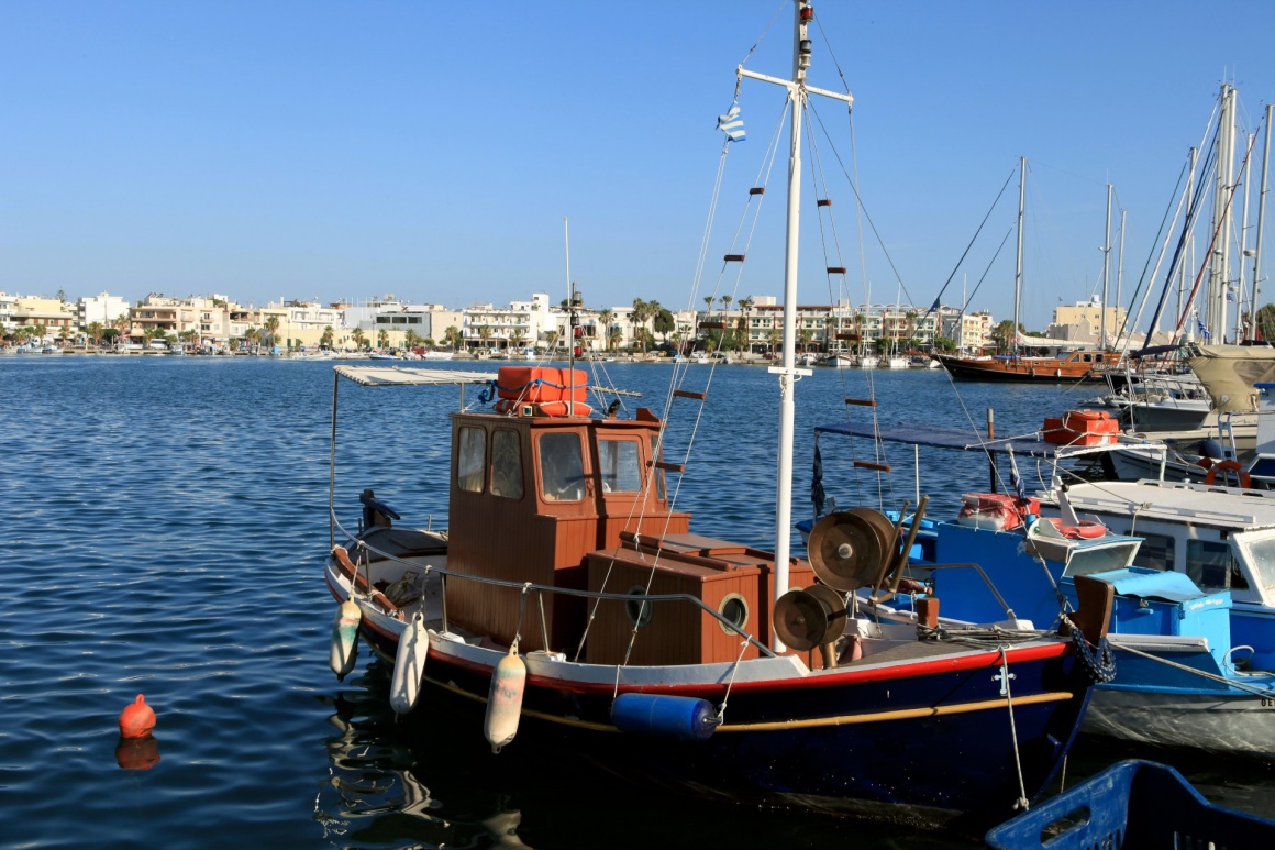 'Wooden fishing boat in the port' - Kos